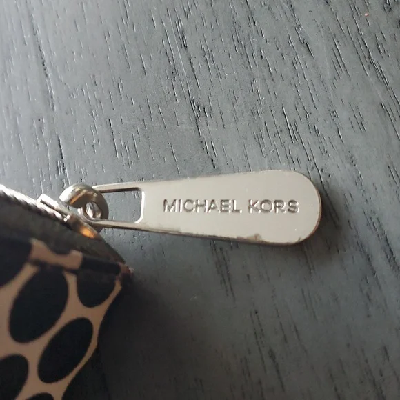 Michael Kors Black and White Polka Dot Wallet - Picture 7 of 14